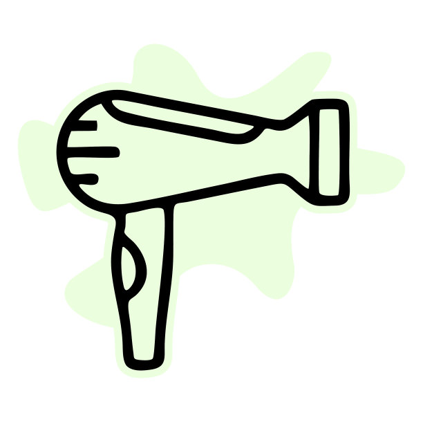 电吹风线图标理发师和电子吹图片下载