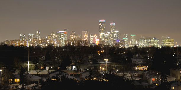 夜晚的城市轮廓图片下载