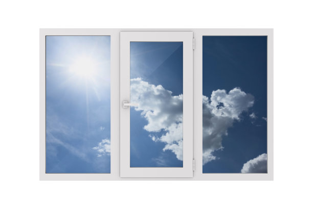 关闭的窗口上的白色背景。孤立的3 d演示图片下载