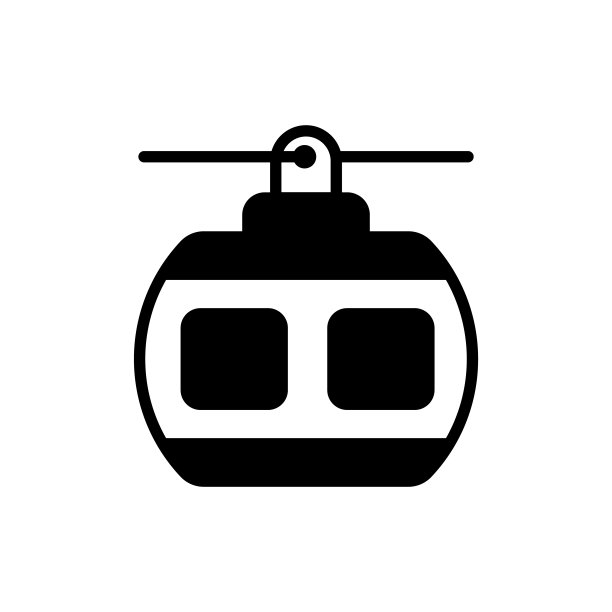 电缆铁路矢量图标风格的插图。EPS 10个文件图片下载