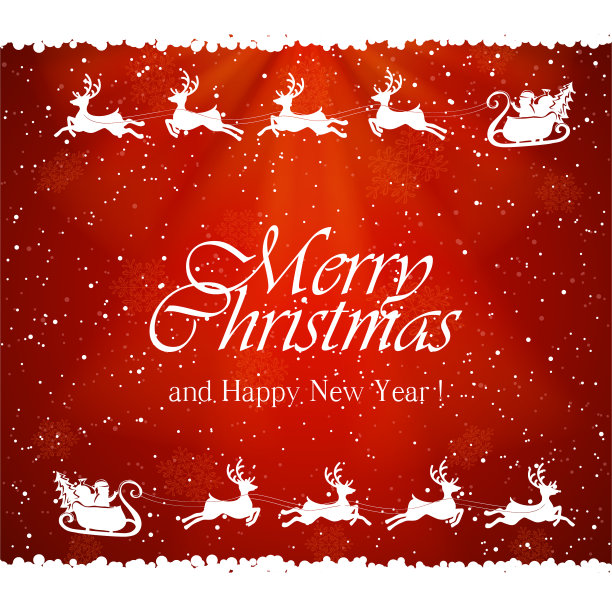 红色背景下的圣诞快乐图片下载