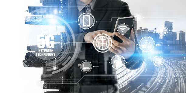 智慧城市的先进通信和全球互联网网络连接图片下载