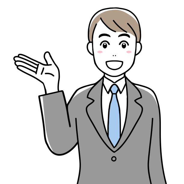 西装男的面部表情(微笑)图片下载