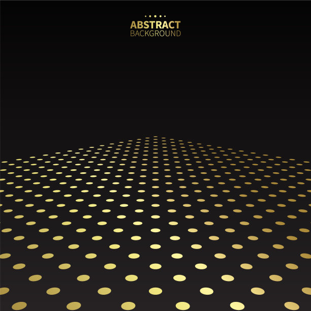 豪华的金色斑点图案上的黑色背景图片下载