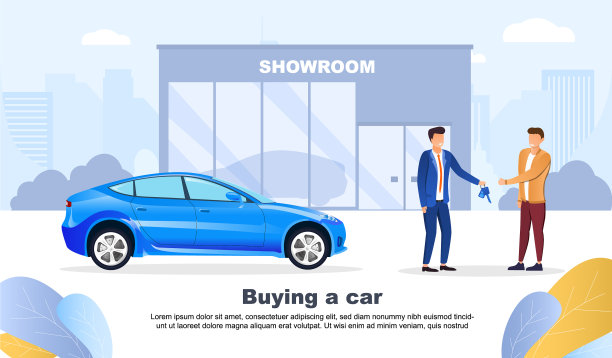 一个从汽车经销店买车的人图片下载