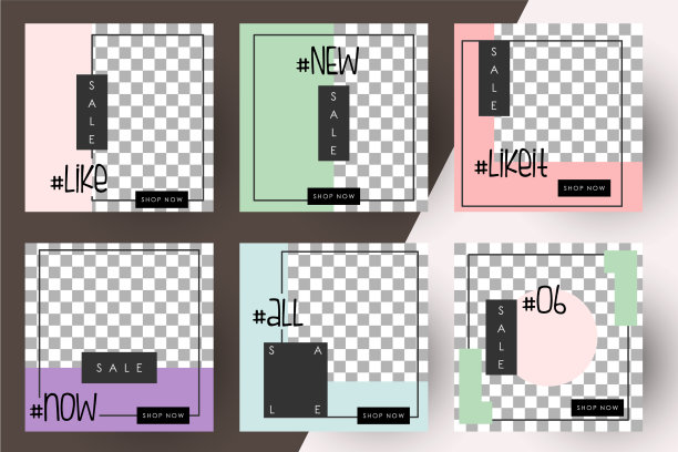 时尚社交媒体的数字横幅图片下载