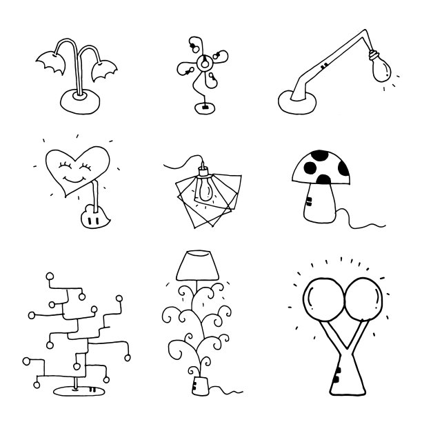 手绘灯涂鸦集图片下载