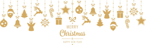 圣诞祝福的金色点缀元素图片下载