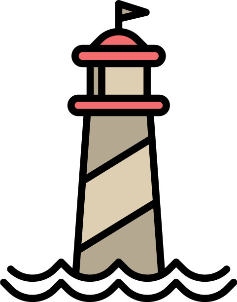 灯塔图标轮廓样式图片下载