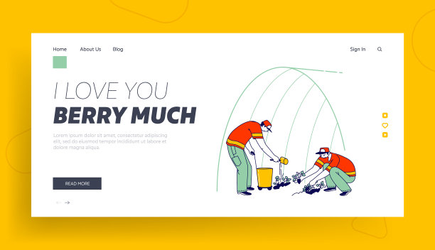 移民或志愿者种植草莓着陆图片下载