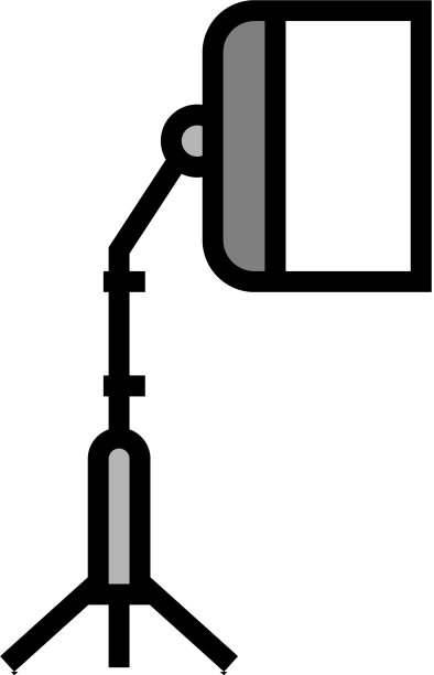 灯箱照相馆设备彩色图标图片下载