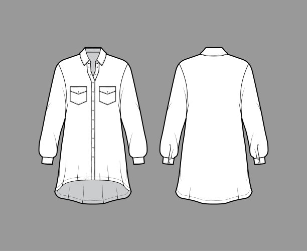 超大号衬衫裙技术时尚图片下载