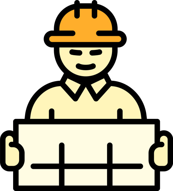 工作建筑师图标轮廓风格图片下载
