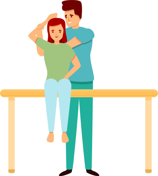 医生按摩图标卡通风格图片下载