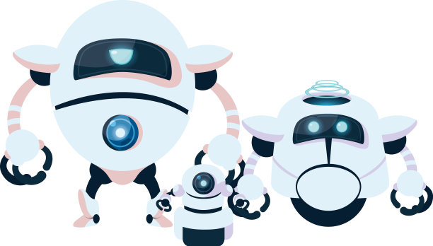 白色机器人卡通设计图片下载
