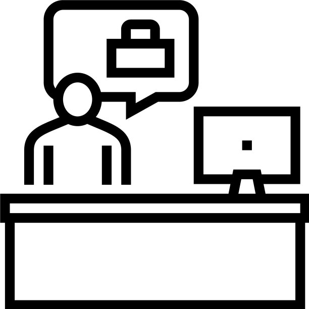 员工工作场所线图标图片下载