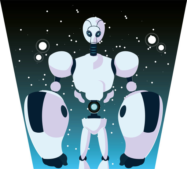 白色机器人卡通设计图片下载