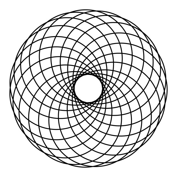抽象圆对称矢量图标。图片下载