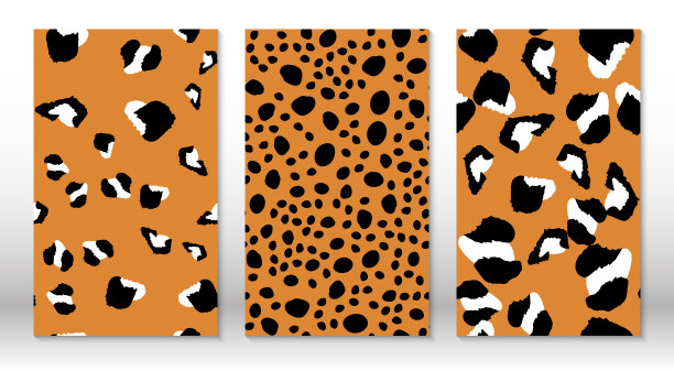 动物皮豹图案。猎豹打印。封面设计模板。豹纹的设计。图片下载