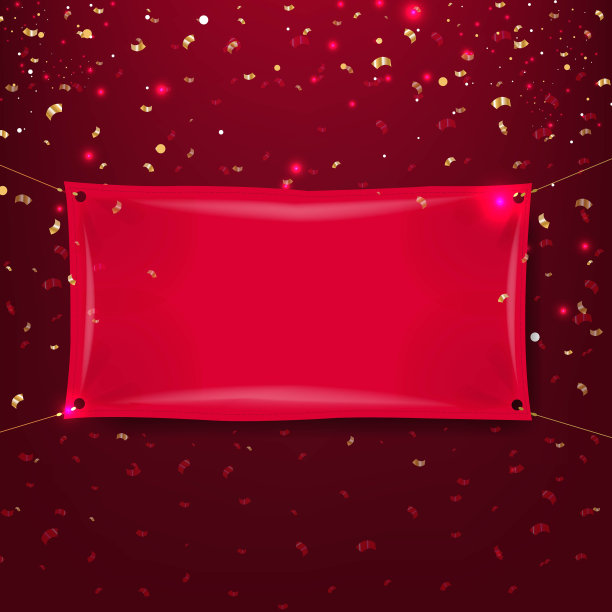 红色旗帜与深红色背景图片下载