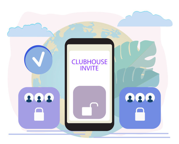 社交网络的现代概念。访问虚拟信使应用程序。图片下载