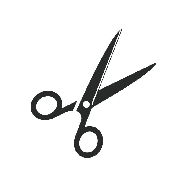 剪刀图标矢量设计插图图片下载