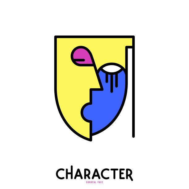 现代立体主义超现实主义脸部艺术作品图片下载