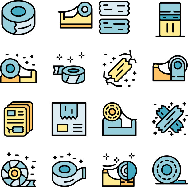 透明胶带图标设置平图片下载