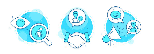 组搜索人和友谊图标集图片下载