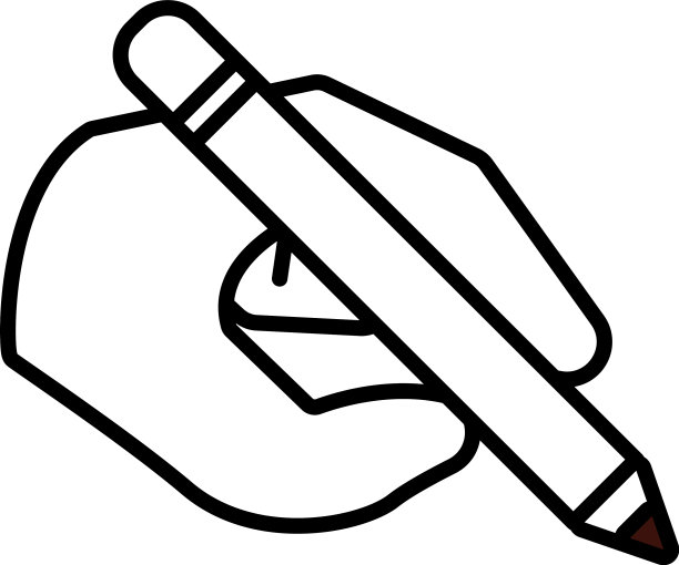 手用铅笔书写线条样式图标图片下载