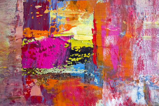 抽象色彩的艺术绘画背景。多色艺术鲜艳的丙烯酸油水彩纹理在画布上。现代未来主义艺术图案的垃圾墙纸，室内，相册，传单封面，海报，小册子。创意图形设计图片下载