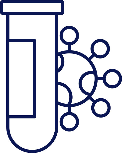 新型冠状粒子带试管测试线条样式图标图片下载