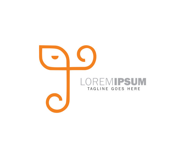 简单轮廓的大象标志标志图片下载