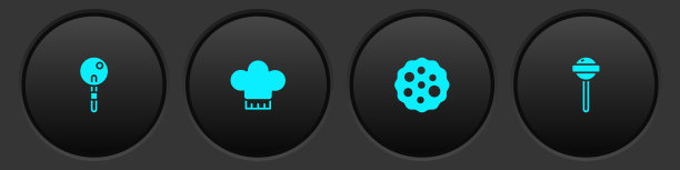 设置棒棒糖，厨师帽，饼干或饼干和图标。向量图片下载