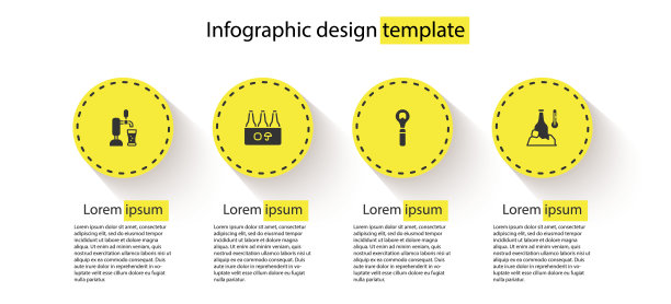 啤酒龙头与玻璃，包装啤酒瓶，开瓶器和冰镇。业务信息模板。向量图片下载