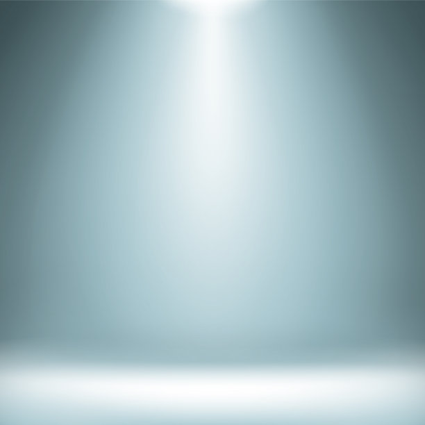 3d空房间与聚光灯在灰色背景。图片下载