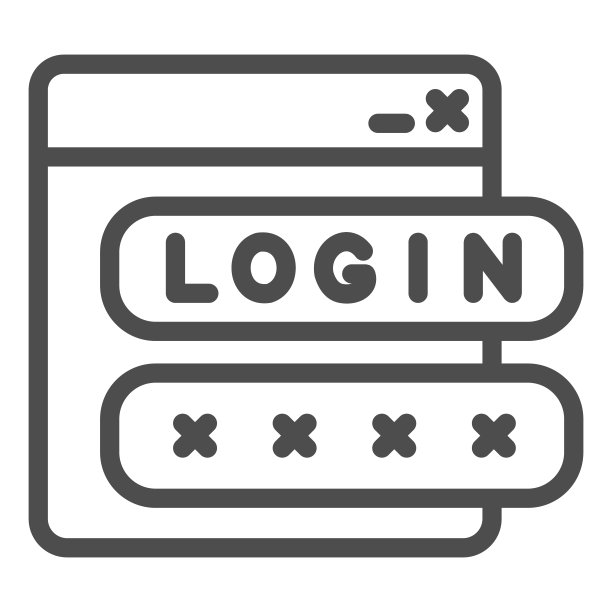 网页登录与安全授权线条图标图片下载
