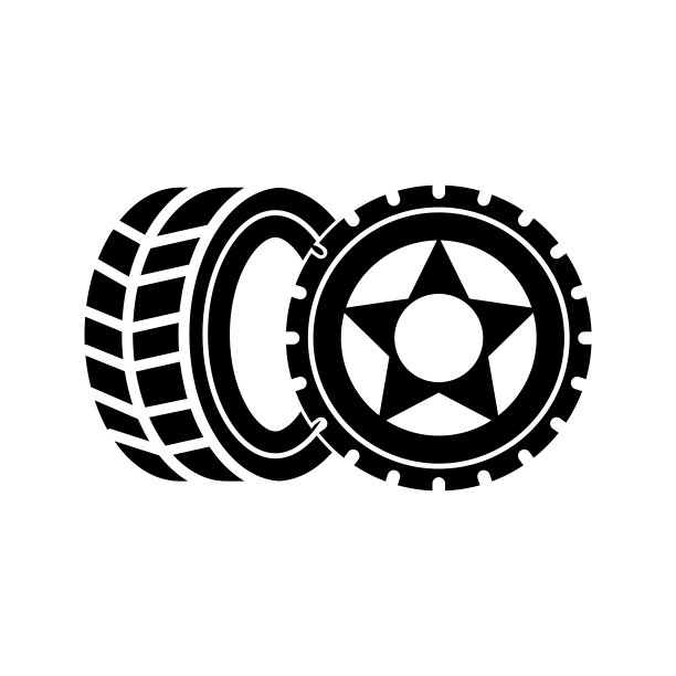 轮胎图标设计矢量模板图片下载