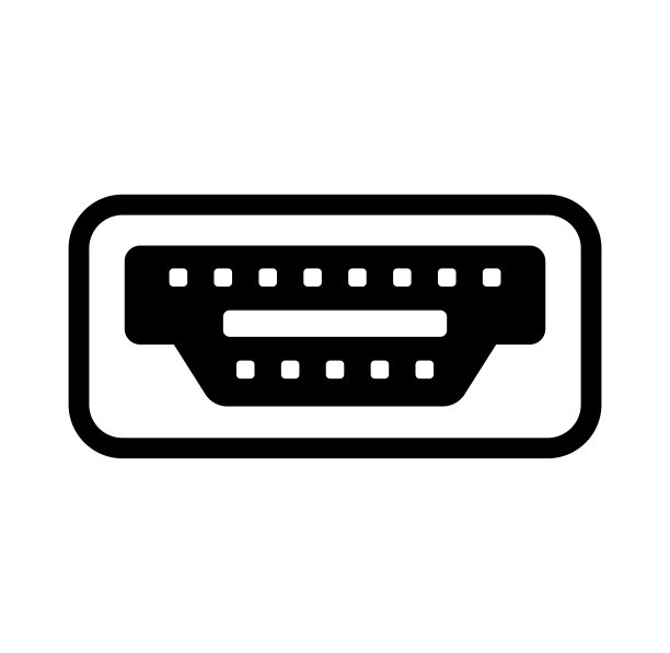 HDMI电缆插头矢量图标说明图片下载