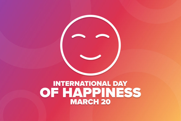国际幸福日。3月20日。节日的概念。模板的背景，旗帜，卡片，海报与文字题词。向量EPS10插图。图片下载