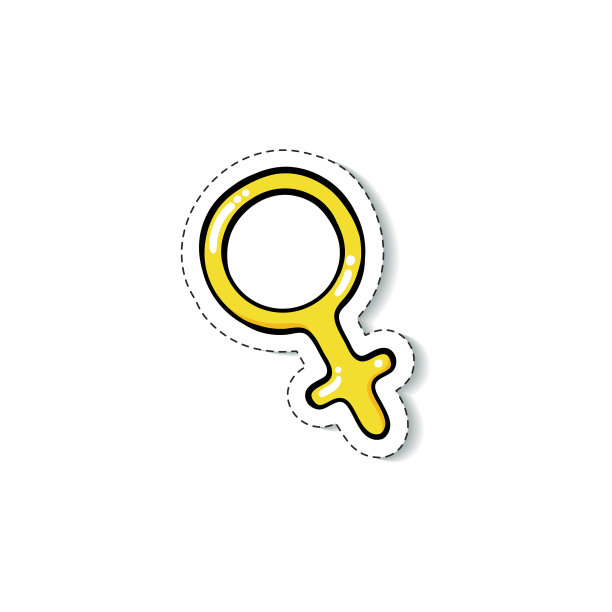 白色的卡通贴纸上有性感的符号图片下载