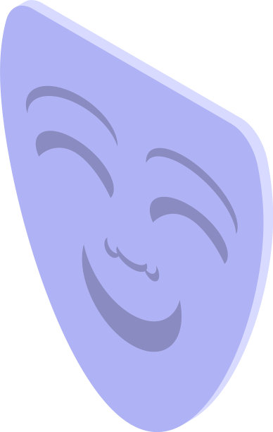 芭蕾舞面具图标等距风格图片下载