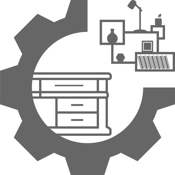 齿轮与家具标志设计模板符号图片下载