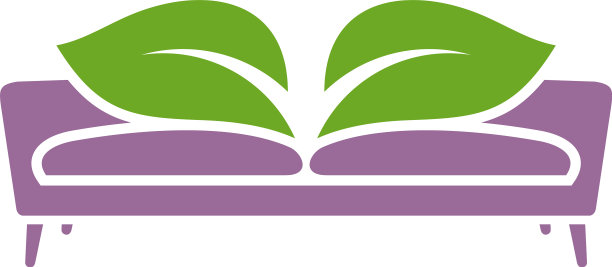 树叶家具标志设计模板符号和图片下载