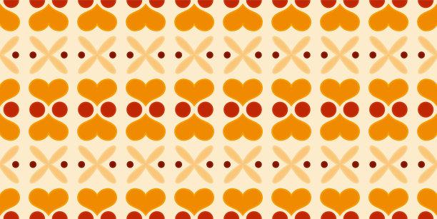 70年代的复古无缝墙纸图案材料/矢量插图图片下载
