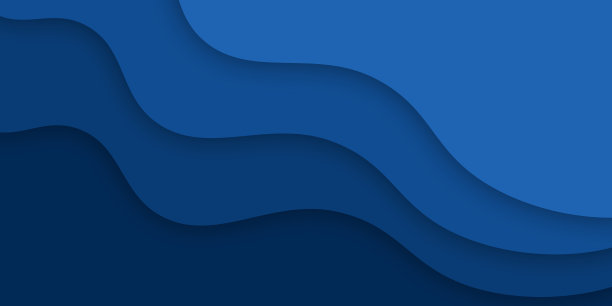 深蓝色纸波抽象横幅设计。优雅的波浪背景图片下载