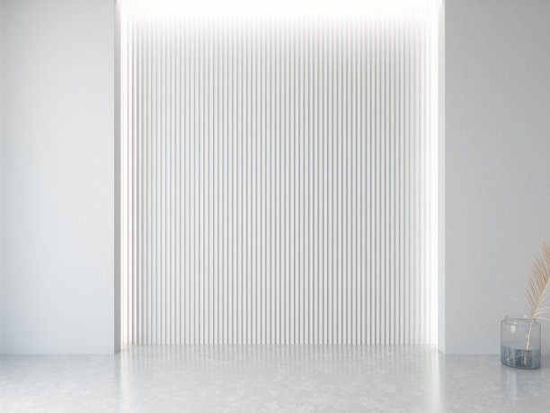 空的白色房间和壁灯图片下载