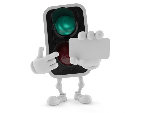 名片上的绿灯字指着手指图片下载