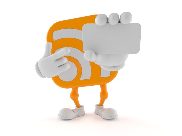 持有空白名片的RSS字符图片下载