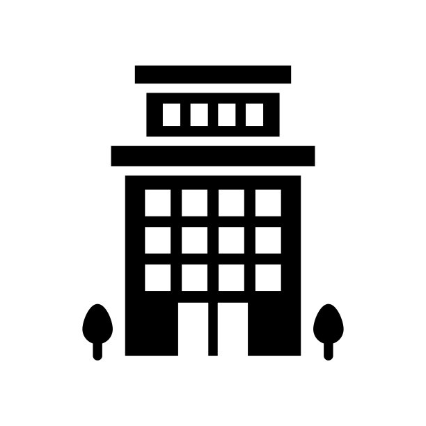 住宅建筑矢量图标固体风格的插图。EPS 10个文件图片下载